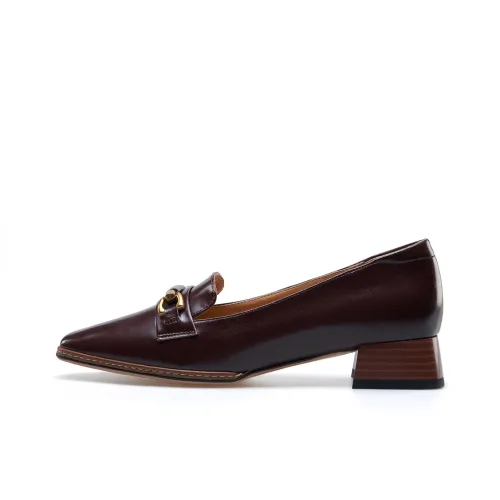 F·LOVES·f Block Heel High Heels 4.2cm Women's Brown