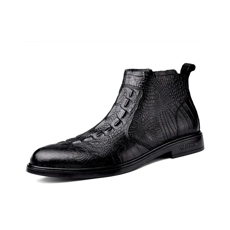 Wen Nai Ankle Boots Unisex Black-1