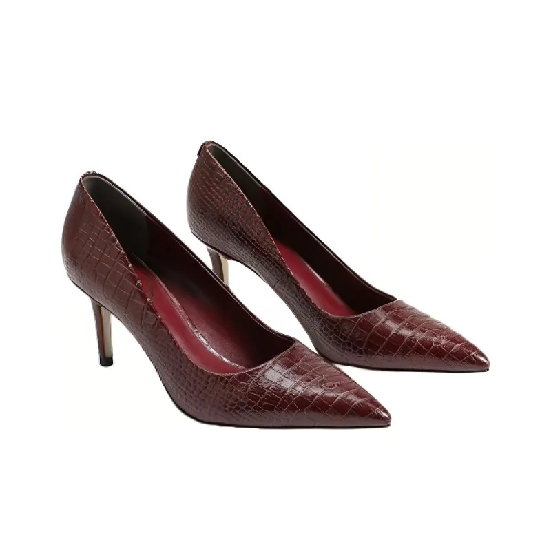 SAM EDELMAN Slim Heel High Heels 7cm Women's Deep Red-3