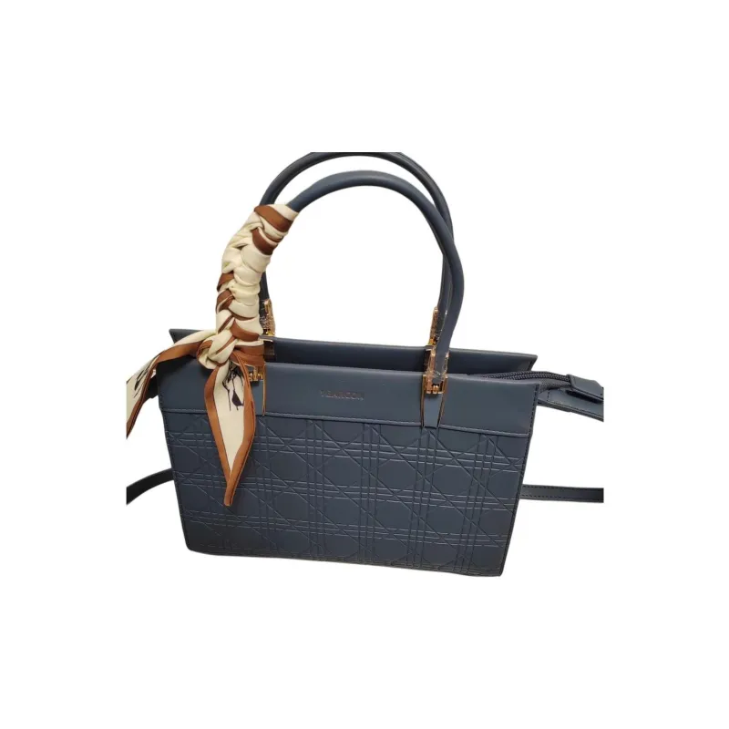YEARCON PU Tote Bag, Shopping Bag, Shoulder Bag, Crossbody Bag, Handbag Tubas Women's Blue-2