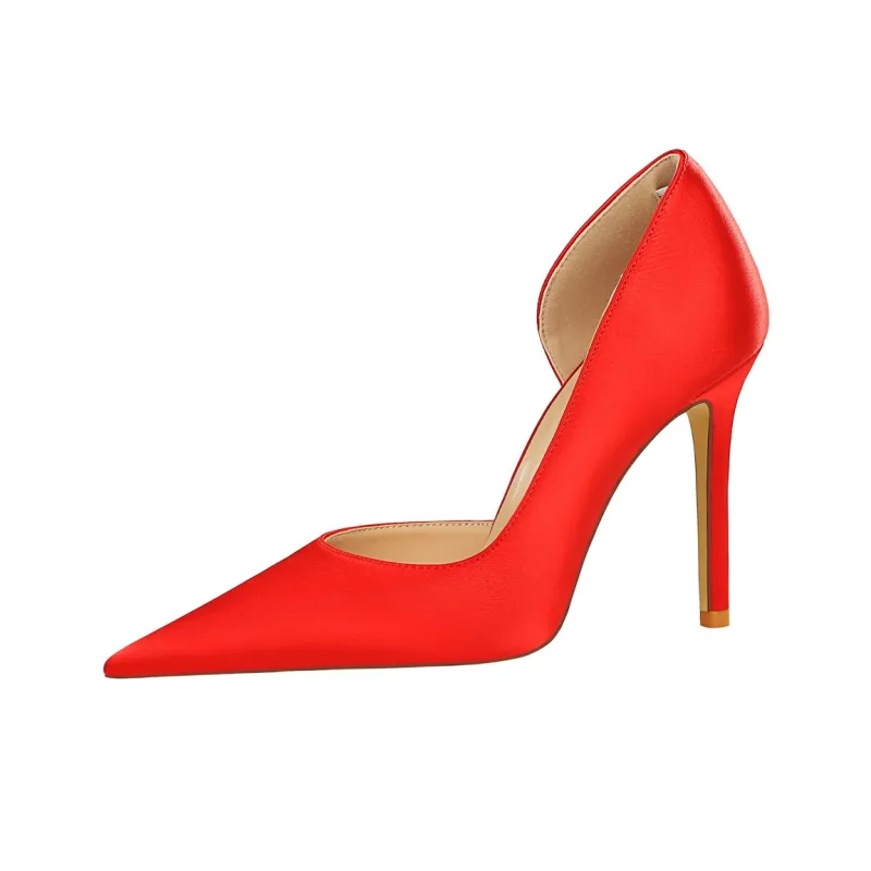 QITUMAUL Slim Heel High Heels Women's-16