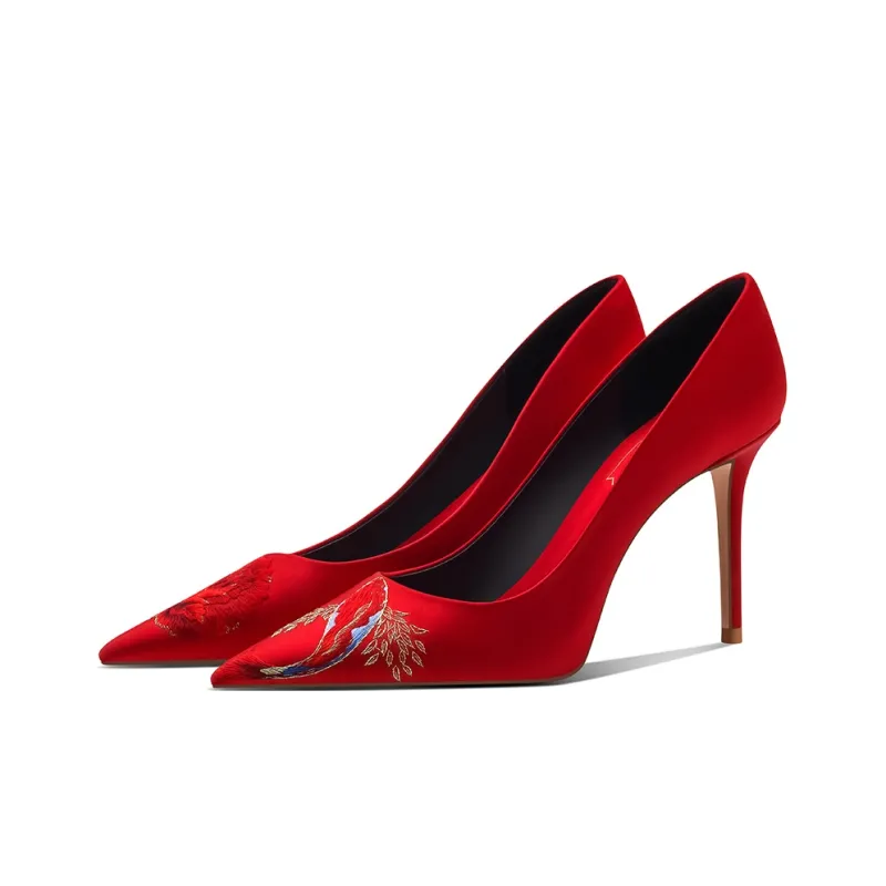 ROSE CASTLE High Heels Women's Red-3