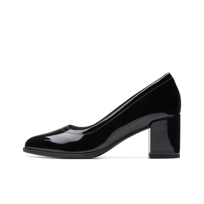 Clarks Frewa Series Chunky Heel High Heels Women's Black-0