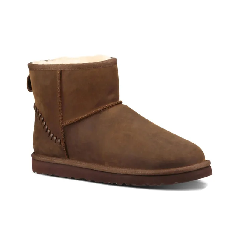 UGG Classic Mini Deco Mid Tops Fleece Lined Brown-2
