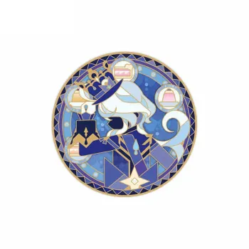 GenShin Hu Tao Nasiya Naville Furina Leosli Zhongli Linny Rainbow Invitation Collection Rotating Metal Genshin Badges
