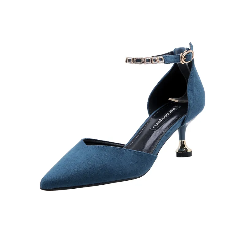 Qiandongmeili Slim Heel High Heels 6.5cm Women's-4