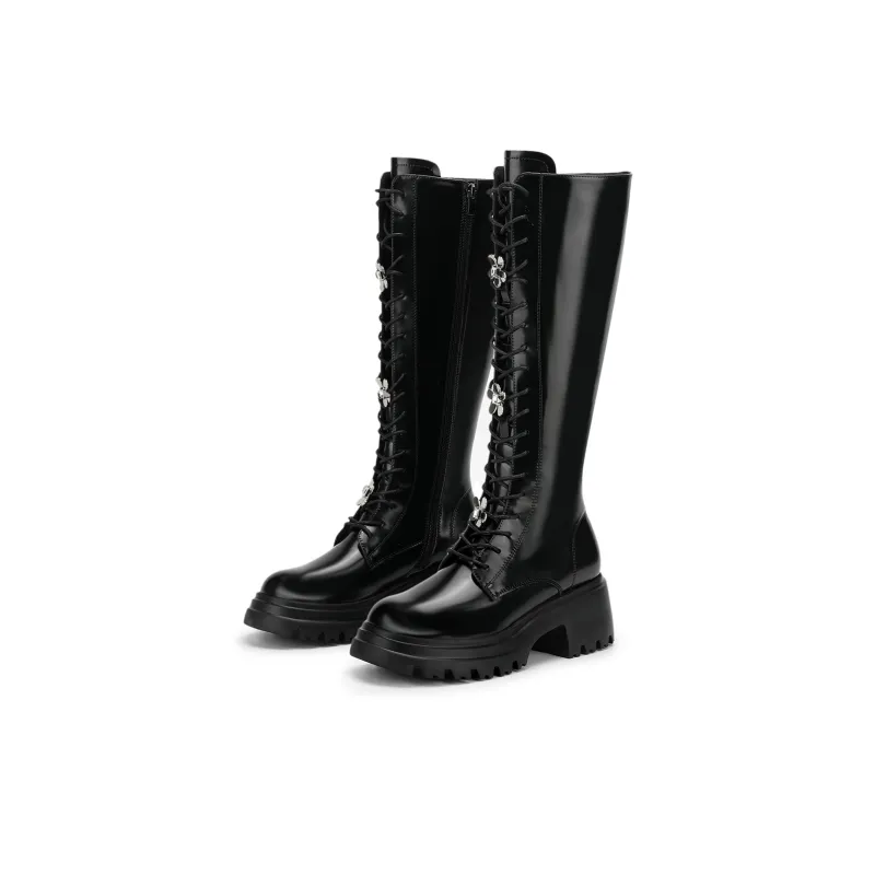 SATURDAY MODE Knee-high Boots 6cm Women's-1