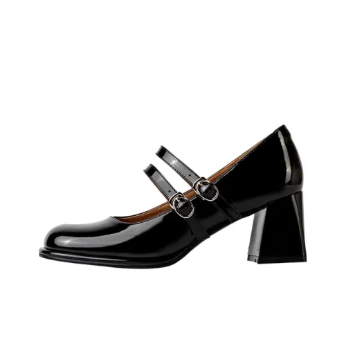 Wonderful Couple Chunky Heel High Heels 6cm Women's