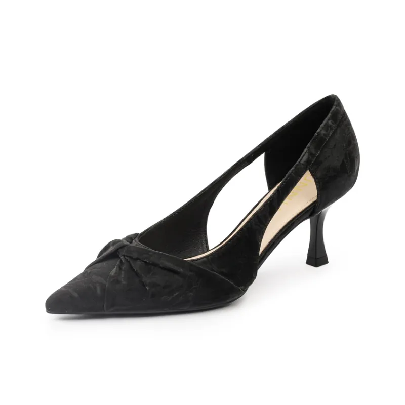 Dunnu Slim Heel High Heels 6.5cm Women's Black-9