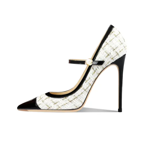 Suyymakk Slim Heel High Heels Women's White