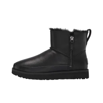 UGG Classic Zip Mini Snow Boots Black Women's