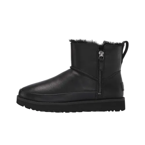 UGG Classic Zip Mini Snow Boots Black Women's