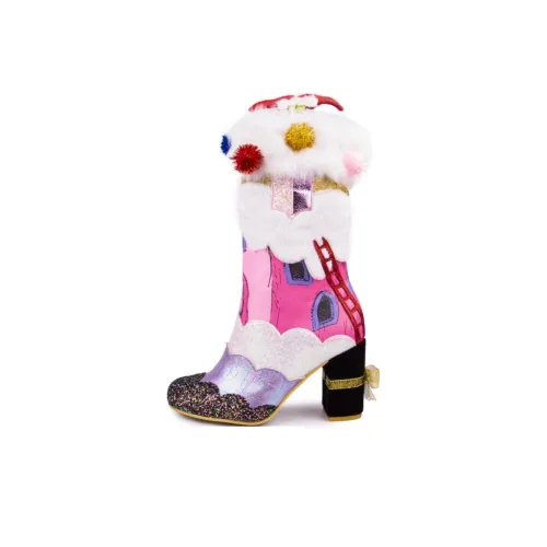 IRREGULAR CHOICE Im Here For The Presents Ankle Boots 8.6cm Women's Pink