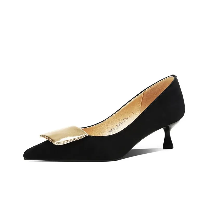 BOSSSUNWEN Slim Heel High Heels 5cm Women's Black-1