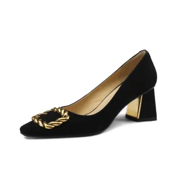 Naiyee High Heels Women's Black/Ecru/Purple