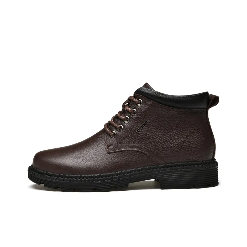 Wen Nai Ankle Boots Men's Brown-0