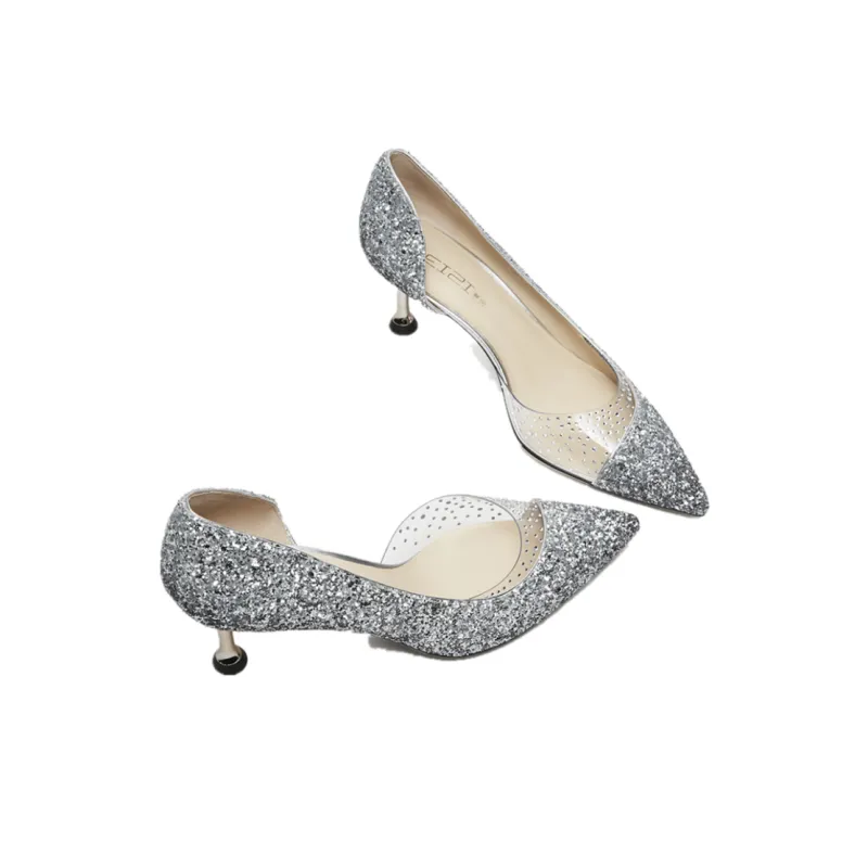 Lazi Slim Heel High Heels 6.5cm Women's-6