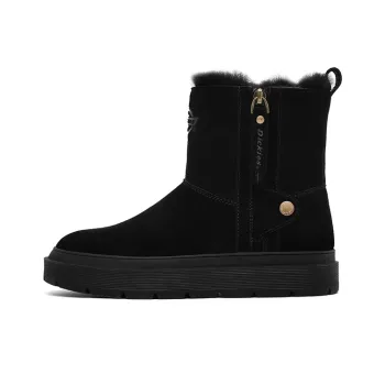 Dickies Fashion Warm Wear Resistant Slip Resistant Coverage 13.5cm Snow Boots Women's Black