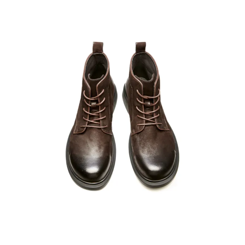 Brounvanm Ankle Boots 3cm Men's Brown-5