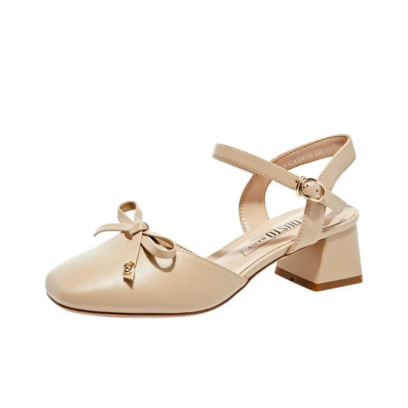 DUSTO Block Heel High Heels 5cm Women's-7