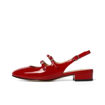 BELLE Block Heel High Heels 2CM Women's Gold Silver Red Beige