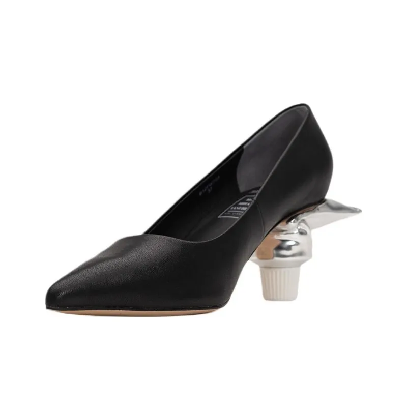 Maison MIHARA YASUHIRO Toothpaste Heel 60mm Leather Pumps-12