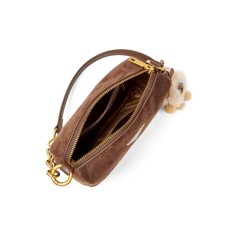 Teenmix Cow Leather Shoulder Bag, Crossbody Bag, Shoulder Bag Trumpets Women's Coffee/Caramel/Dark Blue-6