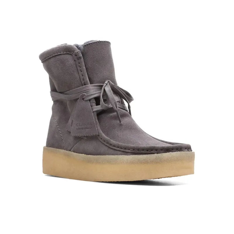 Clarks Originals Wallabee Cup Hi Grey Women's-2
