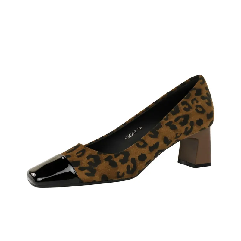 Bamiti As If Treading On Level Ground Chunky Heel High Heels 5CM Women's-5