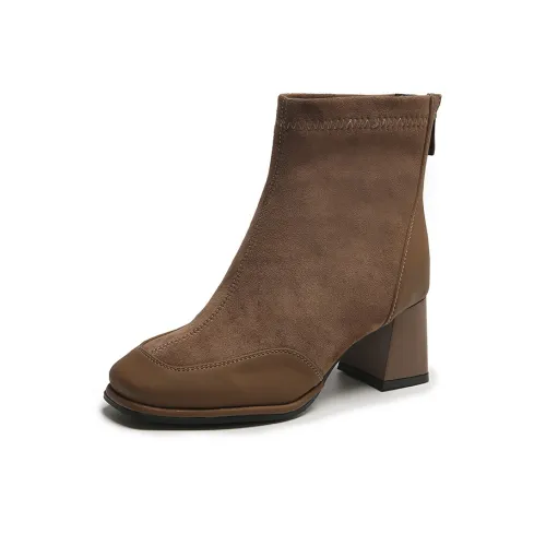 GEJIANI Ankle Boots Women's Black/Brown/Apricot