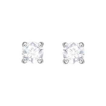 Swarovski White Gold Plated Stud Earrings Women's White