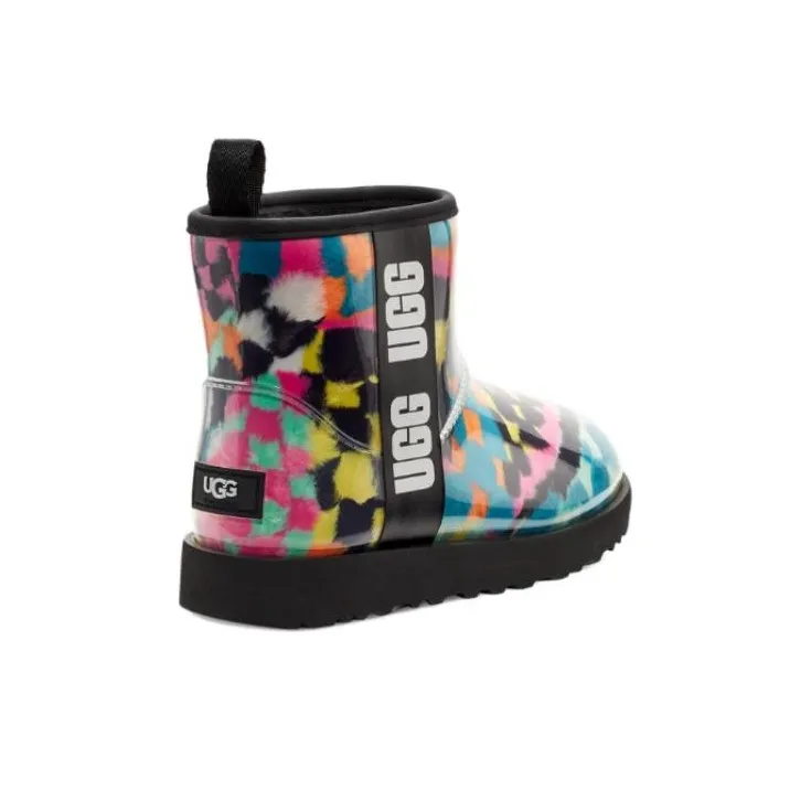 UGG Classic Clear Mini Boot Checks Black Multi Women's-2