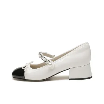 KATHRYN WILSON Block Heel High Heels 4cm Women's White