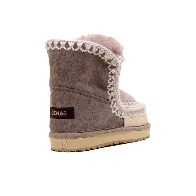 K.D.KENAZ Short Mid Calf Snow Boots Women's Khaki-1