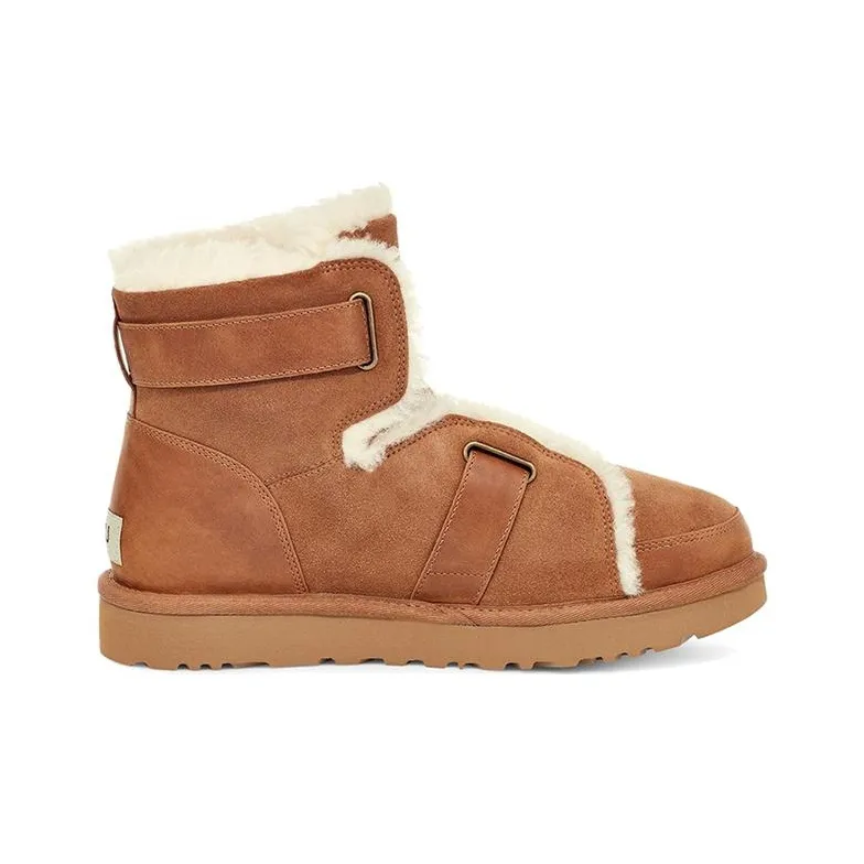 UGG Dune Mini Buckle Boot Fleece Lined Brown Women's-1