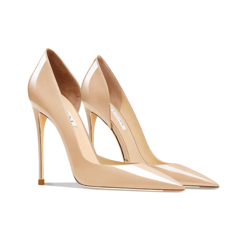 Suyymakk Slim Heel High Heels Women's Yellow-4