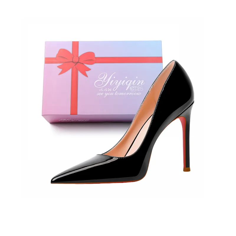 Take The Qin Slim Heel High Heels 9cm 7cm Women's [Gift Box Set]-25