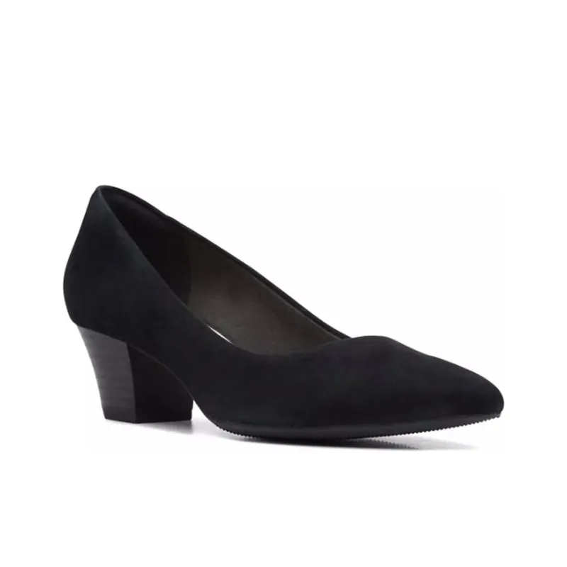 Clarks Teresa Step Chunky Heel High Heels 5.7cm Women's Black-2