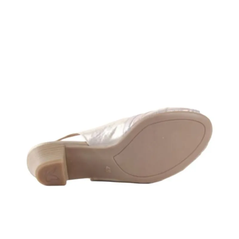 CAPRICE Chunky Heel High Heels 5cm Women's Gold Pink-4