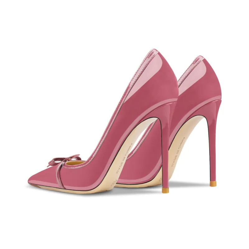 Suyymakk Slim Heel High Heels Women's Burgundy-2