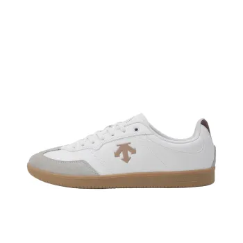 DESCENTE Anti Slip Wear Resistant Low Top Skateboard Shoes Unisex White Gray