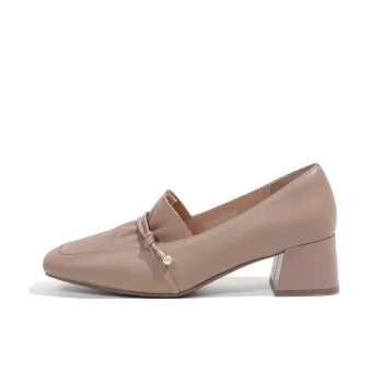 Mulinsen Chunky Heel High Heels 4.5cm Women's Nude