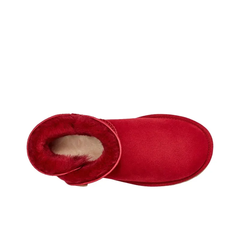 UGG Mini Bailey Button Ii Boot Red Women's-4
