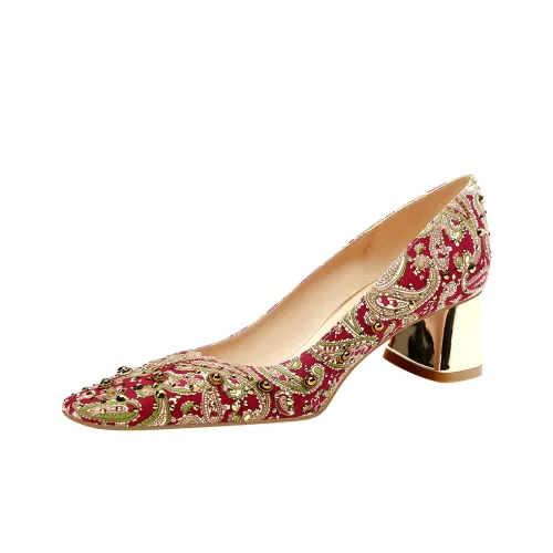 Ruby L Chunky Heel High Heels 5cm Women's Red