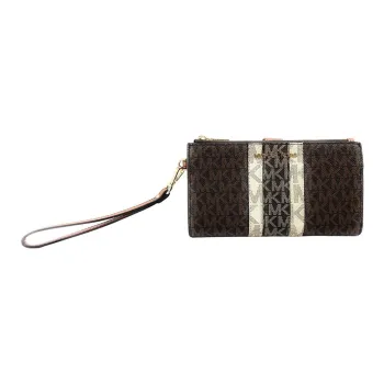 MICHAEL KORS Jet Set Travel Coated Canvas Wallet Large Size Women's Brown