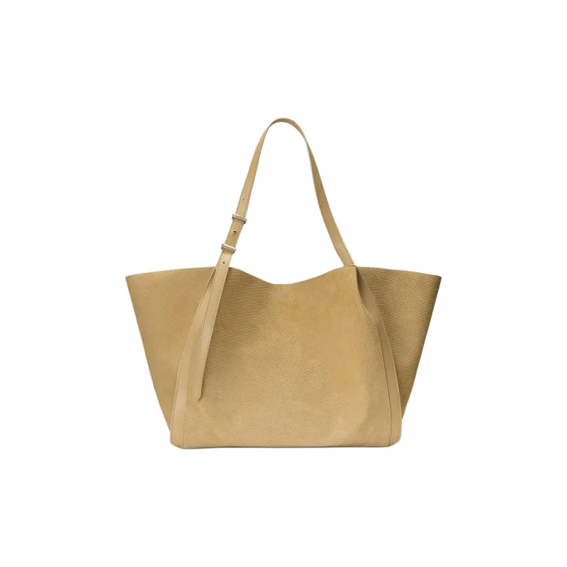 Ralph Lauren Calfskin Tote Bag Shopping Bag Shoulder Bags Unisex Khaki-2