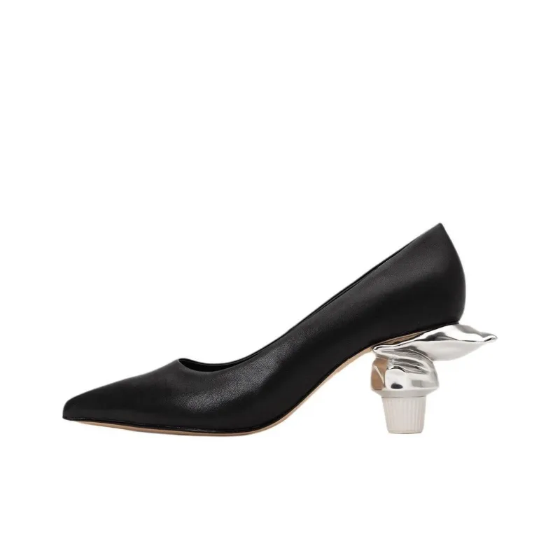 Maison MIHARA YASUHIRO Toothpaste Heel 60mm Leather Pumps-10