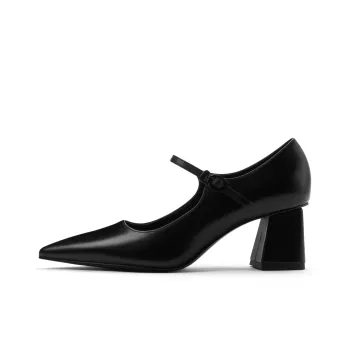 CHARLES&KEITH Chunky Heel Mary Jane Shoes 5.6cm Women's