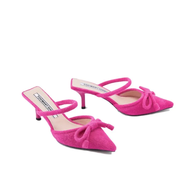 TOOMANYSHOES Auspicious Peach Blossom Slim Heel High Heels 6.5cm Women's-3