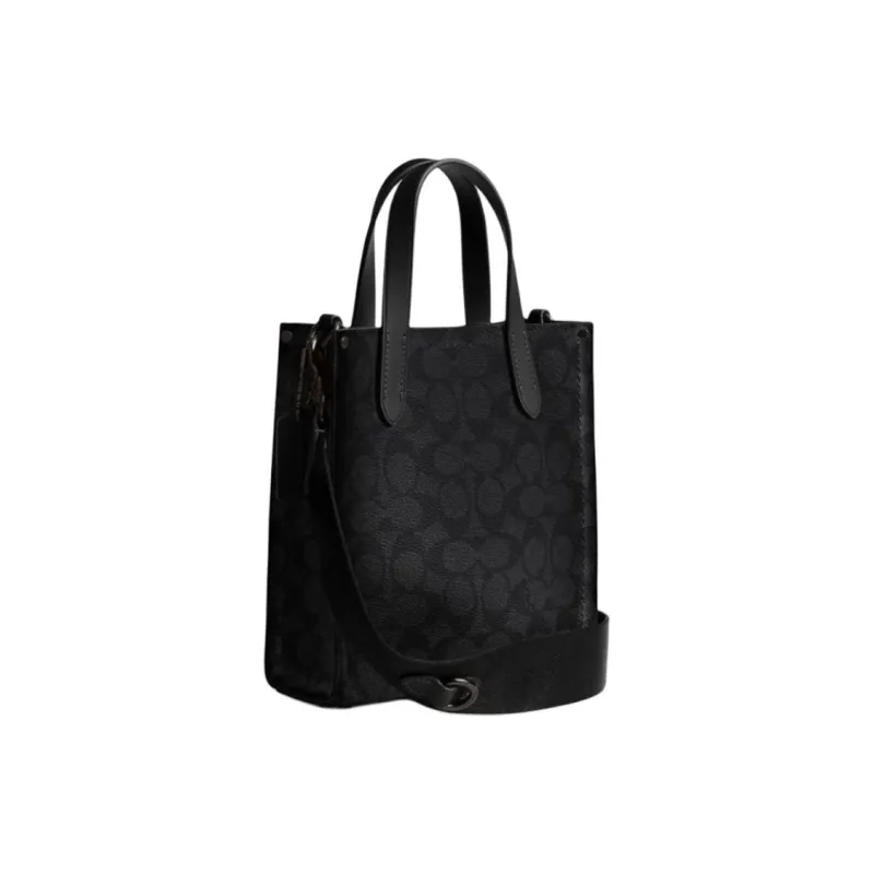 COACH Relay Artificial Leather Tote Bag, Shopping Bag, Handbag Small Size Women's Black-2
